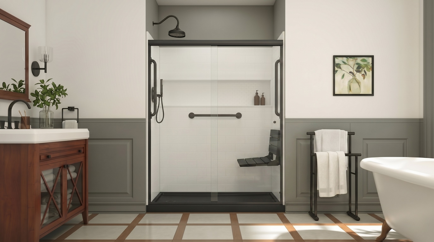 60×30 Laurel Mountain Alcove Shower Kit