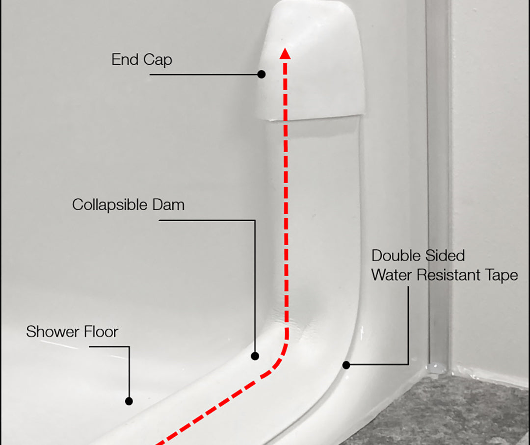 Water Retainer End Cap - Radius Corners
