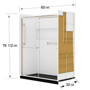 60×30 Laurel Mountain Alcove Shower Kit